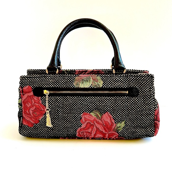 Think Bee! Embroidered-Embellished Rose Tapestry Bag - Picture 2 of 11